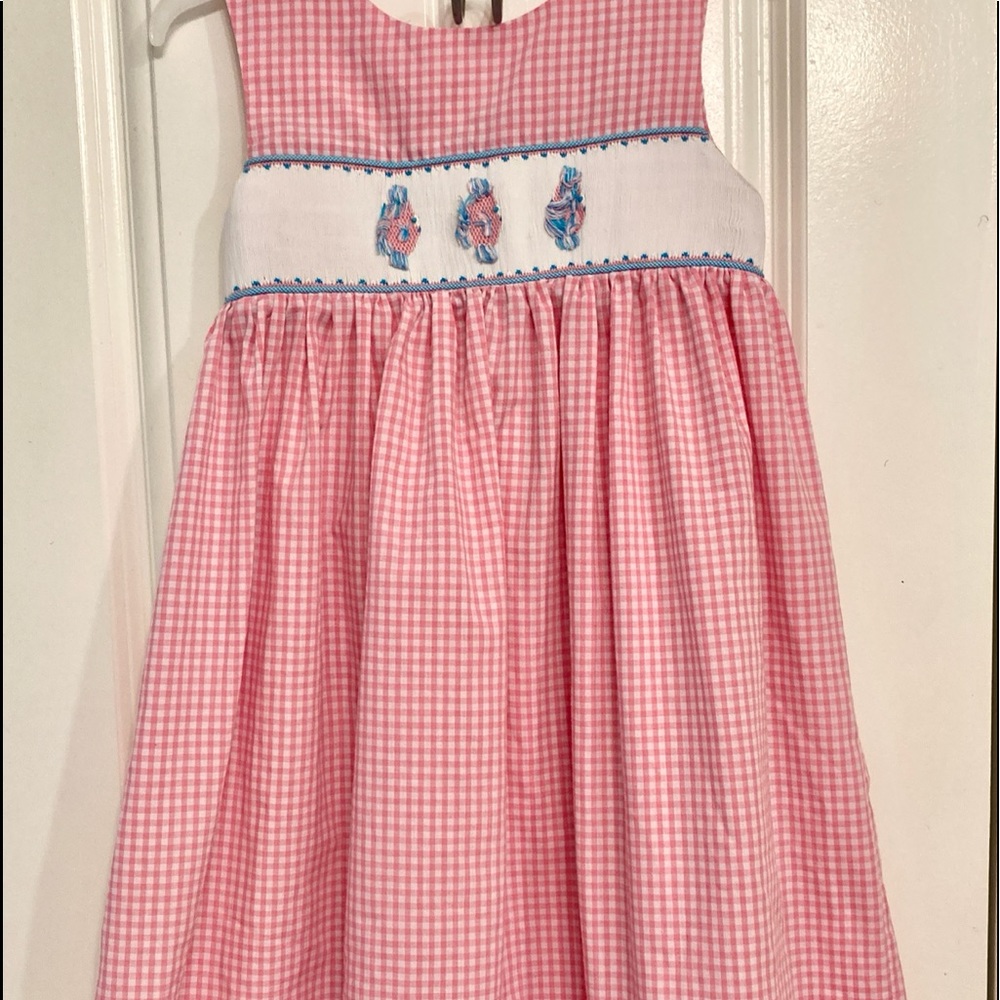 Shine pink embroidered dress for little girls